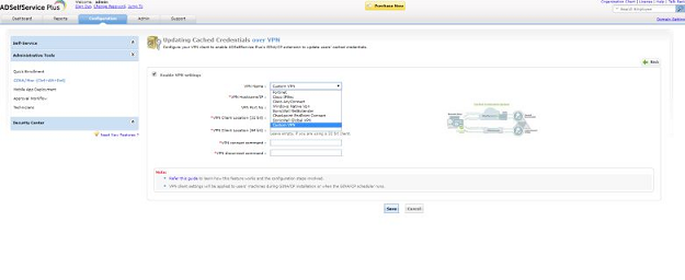 Image depicting the list of supported VPN clients